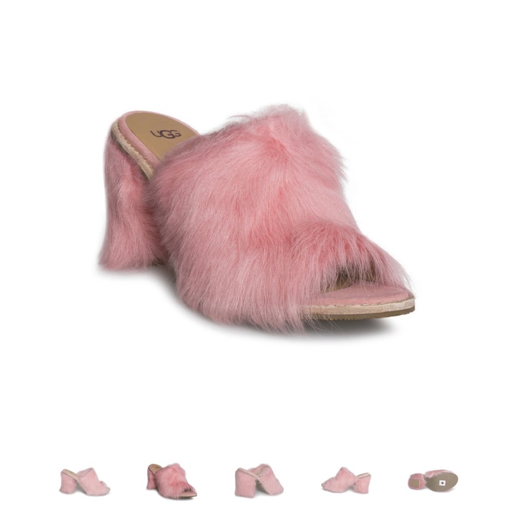 Ugh Rosa Fluffy Slides